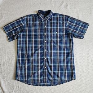 G.H. Bass & Co. Plaid Button Down T-Shirt